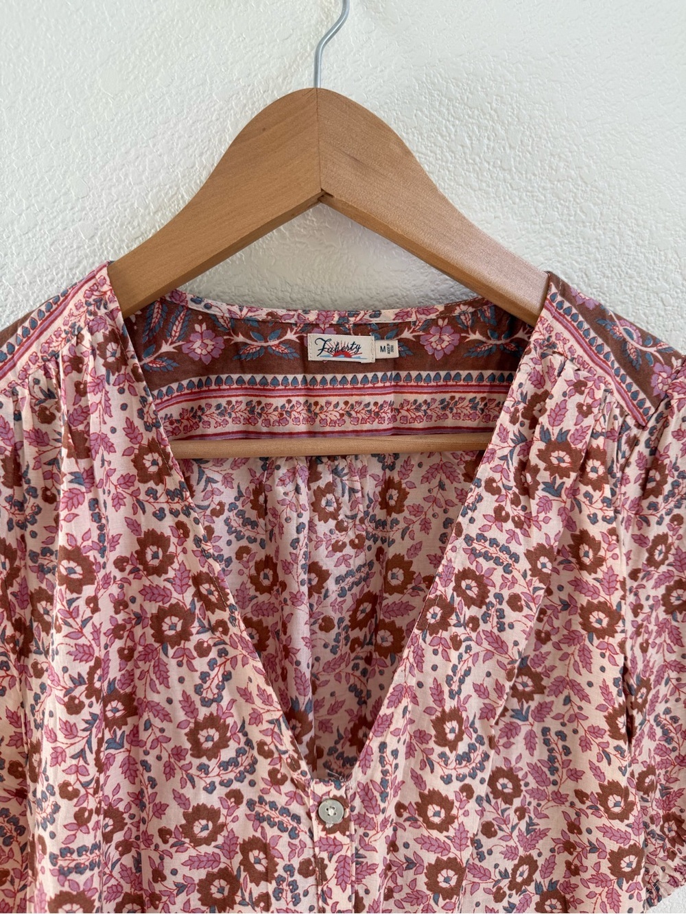Faherty Orinda Maxi Dress Boho Block Print Belted Resort Vacation Size M - Picture 4 of 6